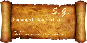 Soponyai Gabriella névjegykártya